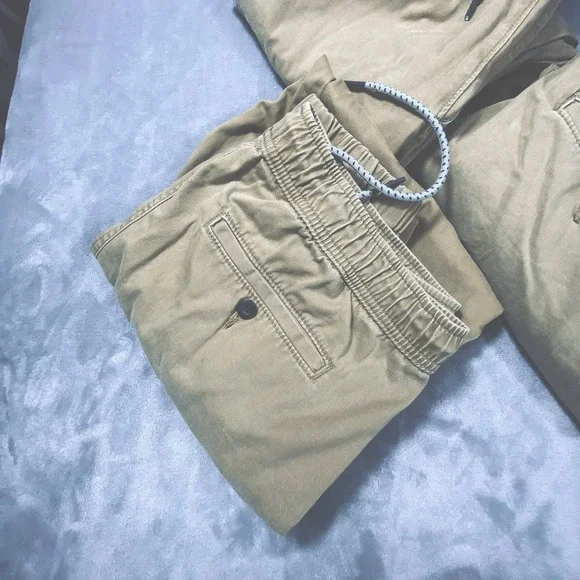 Aeropostale Joggers Medium Brown Pants Casual Drawstring Loose  Tapered 3 Pair - Picture 10 of 11